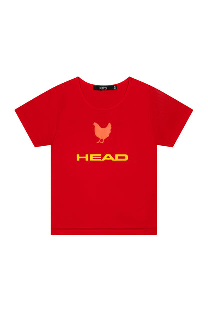 Red Chicken Head Tee